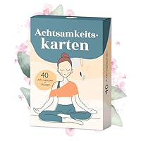 40 Achtsamkeitskarten mit Übungen - Affirmationskarten für Erwachsene - Motivationskarten - positive Affirmationen - Geschenk für Frauen - Dankbarkeit - Motivation - Achtsamkeit Geschenk - Mindfulness