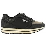  Pepe Jeans London Sally Sky, Zapatillas Mujer, Negro (Black), 41 EU