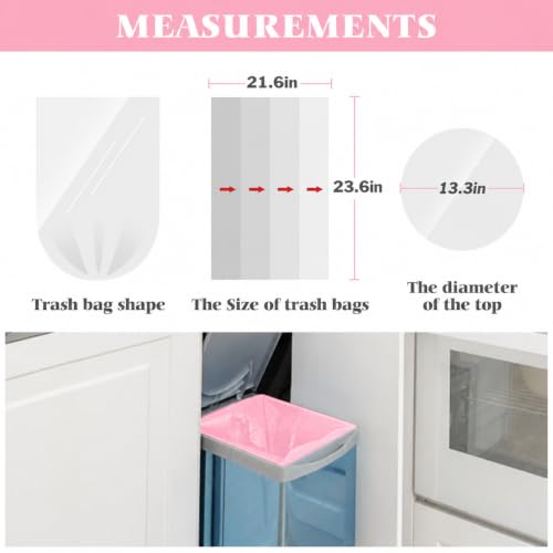 Image of Teivio Colorful Clear Trash Bags 6 Gallon 180 Counts Garbage Bags, Medium Bathroom Trash Can Bin Liners, Small Plastic Bags for office home kitchen, fit 15-18 Liter, 3,3.5,4.5,5 Gal,Multicolor