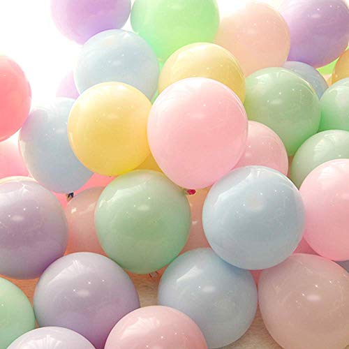 Beishida 100 Pack 10 Inch Pastel Balloons Spring Rainbow Colors, Macaron Assorted Colors Thick Mixed Color Balloon, Multicolored Latex Balloons For Birthday Party Wedding Baby Shower Decorations #TOP1