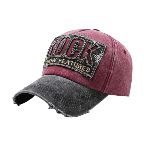 Casquette baseball coton brodée rock chapeau soleil homme femme gorras