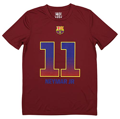 FCB Youth (8-20) FC Barcelona Neymar da Silva Santos #11 Performance Player Tee, Maroon Large (14-16)