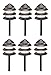 6 Pack Malibu 8301-9202-06 Metal, 3 Tier Pathway Pagoda Lights, 7 watts, Landscape Lighting with Black Finish by Malibu Distribution