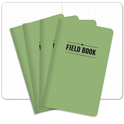 Lot de 4 cahiers à pois Elan Publishing couverture verte 12,7x20,3 cm