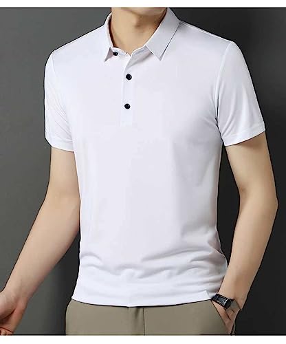 T-shirt d'été pour homme à revers gaufré idéal pour les terrasses