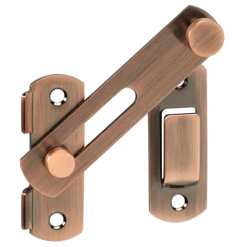 Image of Alise 4 Inch Red Bronze SUS304 Stainless Steel Gate Latches for Barn Door | Heavy Duty Gate Hardware ,Security Flip Latch,Anti-theft Latch,Safety Door Lock for Barn Wood Fence Sliding French Doors