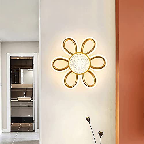 Lámpara de pared con forma de flor LED 27W estilo chino de metal 7