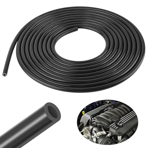 5 Mètres Tuyau à Vide en Silicone, Noir Durite de Depression, Tuyau en Silicone Haute Température, Durite Depression Air pour Tous Air, Eau, Turbines (ID...