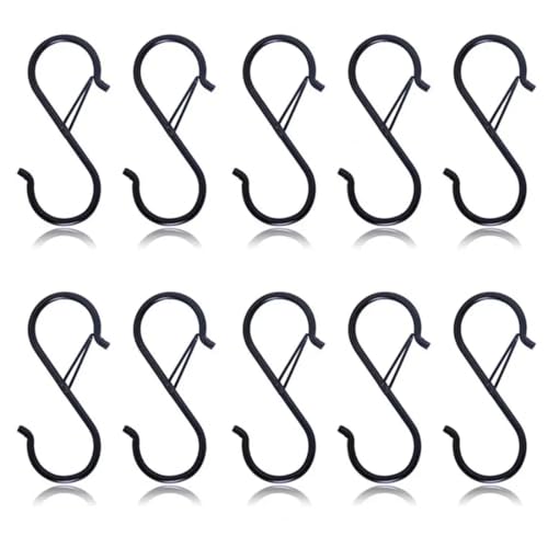 QEDBOJE 10 pièces Crochet Forme S, Crochet S Acier Inoxydable Multifonctions, Crochets S, Forme S Crochets Métal, Pour Cuisine Salle Bain Chambre à Coucher Bureau Jardin (92mm)