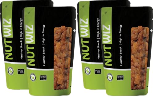 Image of Nutwiz Premium Raisins (Golden Raisins /Munakka, 400G), Fresh (Pack of 2)