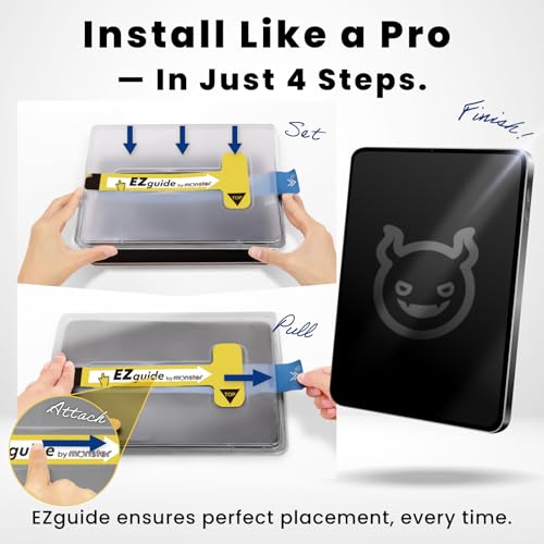 BELLEMOND Tempered Glass Screen Protector for Galaxy Tab S11 / S10 FE / S9 FE / S9 / S8 / S7 (10.9”/11”) | Anti-Glare | EZ Guide Kit for Flawless Install | 10H | 1 Pack | Designed in Japan by BELLEMOND - Image 4