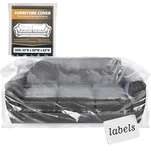 Vindafjord Clear Plastic Moving Sofa Couch Furniture Storage Covers