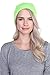 Top Level Beanie Men Women - Unisex Cuffed Plain Skull Knit Hat Cap, Lime