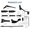 Forward Controls Pegs Levers Linkages Kit Fit for Harley Sportster Iron XL 883 1200 2014-2022 (Black)