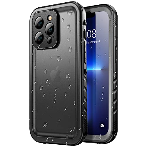 SPORTLINK for iPhone 13 Pro Waterproof Case – Full Body Shockproof Dustproof Phone Screen Protector Rugged Waterproof Case for iPhone 13 Pro 6.1 Inches Black
