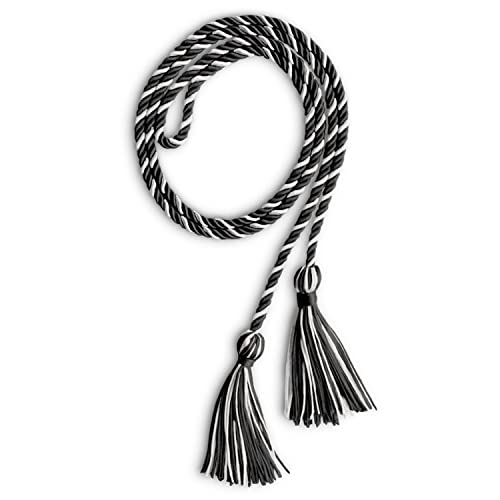 Image of Endea Graduation Single Honor Cord Two-Color (Black /White)