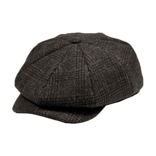 POUDAY Wool Blend Newsboy Cap for Men Irish Cap Newsboy Hat Newsies Cabbie Hat