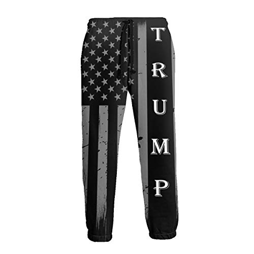 Black-od mens vintage usa flag casual active sports joggers pants…