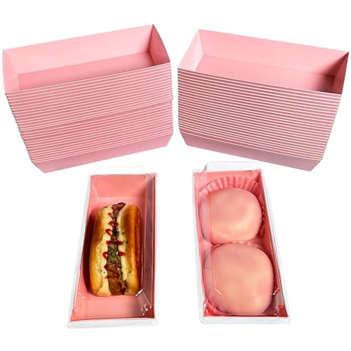 CHERRY 60-Pack Pink 7.5inch Rectangle Charcuterie Box with Clear Secure Lids,7.5×3.3inch Bakery Safe Boxes for Food Small Dessert To-go Boxes,Bento Take out Paper Box Sandwich Cake Slice Container CHERRY 60-Pack Pink 7.5inch Rectangle Charcuterie Box with Clear Secure Lids,7.5×3.3inch Bakery Safe Boxes for Food Small Dessert To-go Boxes,Bento Take out Paper Box Sandwich Cake Slice Container