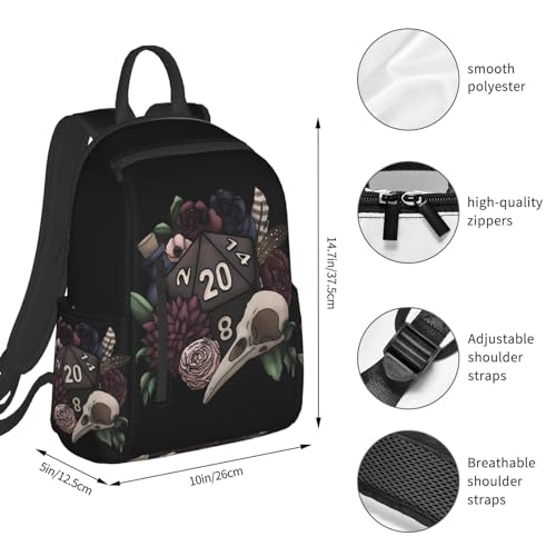 Dungeonss Game Backpack Dragons Backpack Casual Travel Daypack Laptop Bag for Men's Women's4