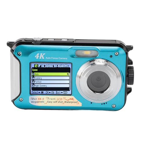 水中カメラ Amazon | 水中カメラ、4K 56MPオートフォーカス防水カメラ、16X