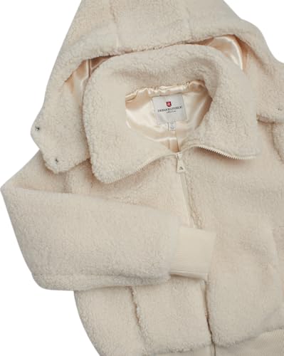 URBAN REPUBLIC Women's Sherpa Bomber Jacket - Fuzzy Warm Faux Fur Hooded Bomber Outdoor Jackets for Women (Sizes: S-XL)3