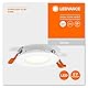 LEDVANCE LED SPOT INTEGRATED SLIM Ø 8,5cm, Einbaustrahler Spot für sämtliche Innenbereiche, 4,5W, Farbtemperatur 4000K, 240 Lumen, 240V, flaches modernes Design, inkl. Klemmvorrichtung, weiß