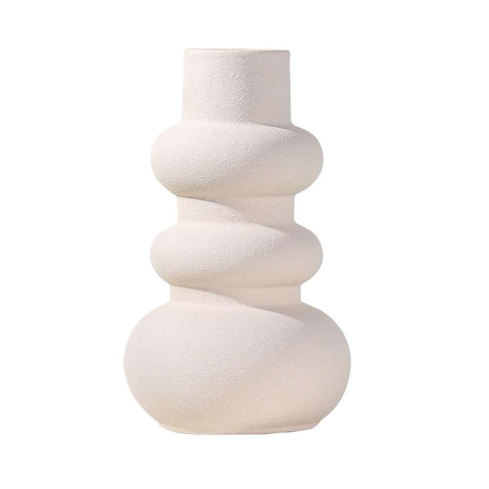 Vase, Vase Pure White Ceramic Simple Flower Arrangement Tabletop Home Decorative Pieces