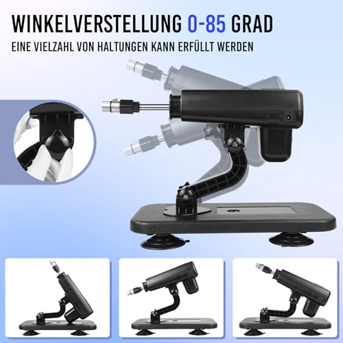 Sexmaschine mit Dildo für Frauen und Männer, Fickmaschine mit 3XLR-Anschluss, Automatische Stoßfunktion Fickle maschine mit 10CM Saugnapfadapter, Liebesmaschine für Paare, Sexspielzeug mit 5 Aufsätzen