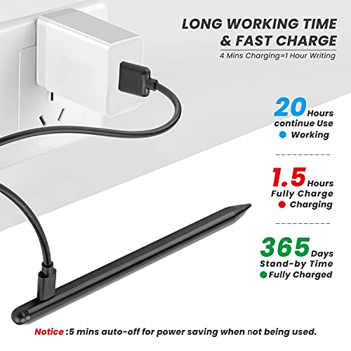 Acer Chromebook Spin 15 Stylus Pen, Active Stylist Pen For Acer Chromebook Spin 15 2-In-1 Convertible Digital Capacitive Pens High Precision With Ultra Fine Tip,Touch-Control And Rechargeable,Black #TOP2