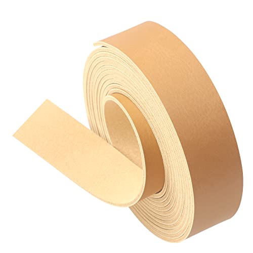 picheng Flat Faux Leather Strap: 1 Inch Wide Earth Brown Leather Strips