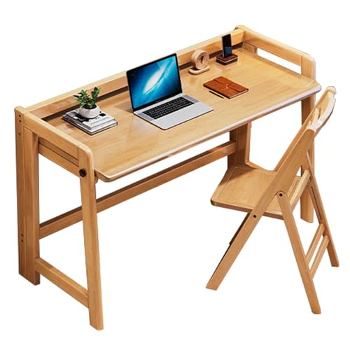 Bureau pliant en bois massif table compacte style milieu du siècle 79 cm
