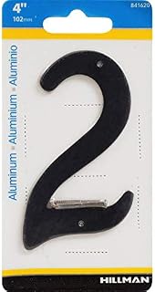Hillman 4 in. Black Aluminum Nail-On Number 2 1 pc. - Case of: 3;33