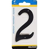 Hillman 4 in. Black Aluminum Nail-On Number 2 1 pc. - Case of: 3;33