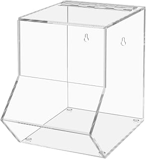 Marketing Holders Clear Dispenser Drop Bin for Retail Medical Facility 6.5" x 9" Wall or Counter Storage Display Acrylic Candy Container