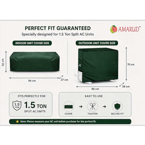 Image of Waterproof Split AC Indoor Cleaning Bag | AC Service Cover for Coil Washing, Filter Cleaning and Maintenance | Split Air Conditioner Inner Unit Wash Cover with Drain Pipe (Navy Blue, 54 Inch)