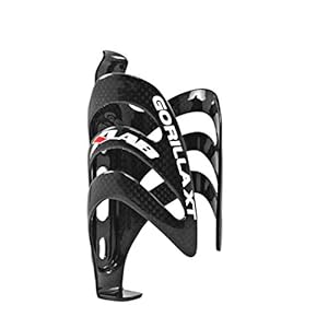 XLAB Gorilla XT Carbon Water Bottle Cage for Triathlon and Road Bikes 14 pounds of Grip Force – Gloss Black