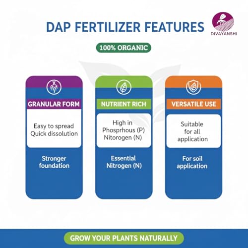 Image of Divayanshi Organic DAP for Plants | Phosphorus-Rich Plant Nutrition for Strong Roots, Faster Growth & Higher Yield | Suitable for Garden, Pots & Farming-900GM