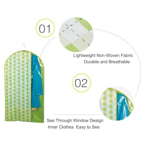 43 in Garment Bags, Breathable Non-woven Fabric Dress Bag Coat Storage for Closet Clothes Dresses Suit Coats Storage 1 Pack3