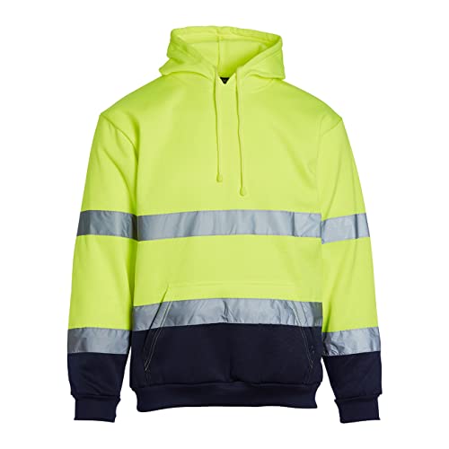 Sudadera con capucha bicolor amarillo y azul marino Blackrock de alta visibilidad para trabajo