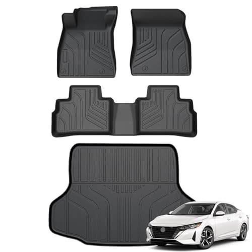 GALVAGNITE Floor Mats for Nissan Sentra 2020-2025 All Weather Floor Mats Trunk Cargo Liner Accessories Full Coverage Set