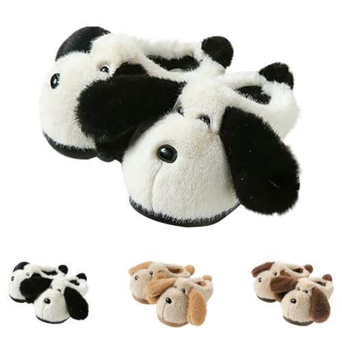 Toddler Slippers Cute Puppy Plush Slippers Boys Girls Winter Warm Shoes Soft-Soled Plush-Lined Slip-on House Shoes3