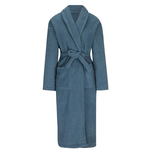 Mens Robes Lightweight Fleece Bathrobe no Hood Cozy Warm Full Lenght Long Plush Robe Casual Wrap Style Loungewear