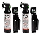 UDAP 15DCH Pepper Power Magnum Bear Spray Self Defense Deterrent with Griz Guard Holster for Camping, Hiking, Fishing, Powerful Blast Pattern, 30 ft Fog Barrier, 9.2 oz, 2 Pack