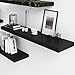 WELLAND 36 inch Black Mission Floating Shelves for Wall, Bathroom Wall Mount Shelves, Wood Modern Display Shelves, Book Shelves,for Bedroom,Living Room and Kitchen