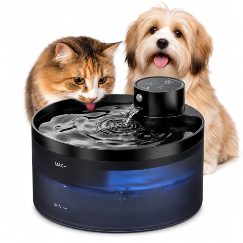 Image of PetVogue Smart Pet Water Fountain 3.2L Wireless Cat Water Fountain with Motion Sensor, 4-Layer Filtration, 4200mAh Rechargeable Battery, Ultra Quiet,Automatic Water Dispenser for Cats & Small Dogs