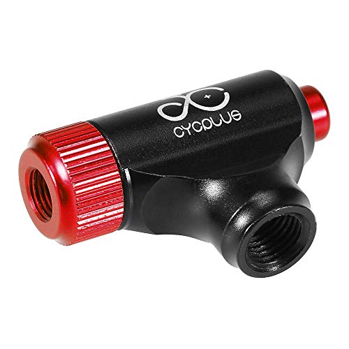 Insuflador de bicicleta, Romacci Cabeça de insuflação de bicicleta Válvula de cartucho de CO2 Quick