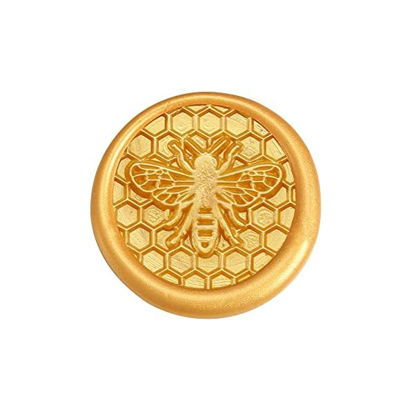 Sello de cera de abeja y nido de abeja, sello de sellado vintage Yoption para invitaciones de boda, álbumes de recortes… - Imagen 4