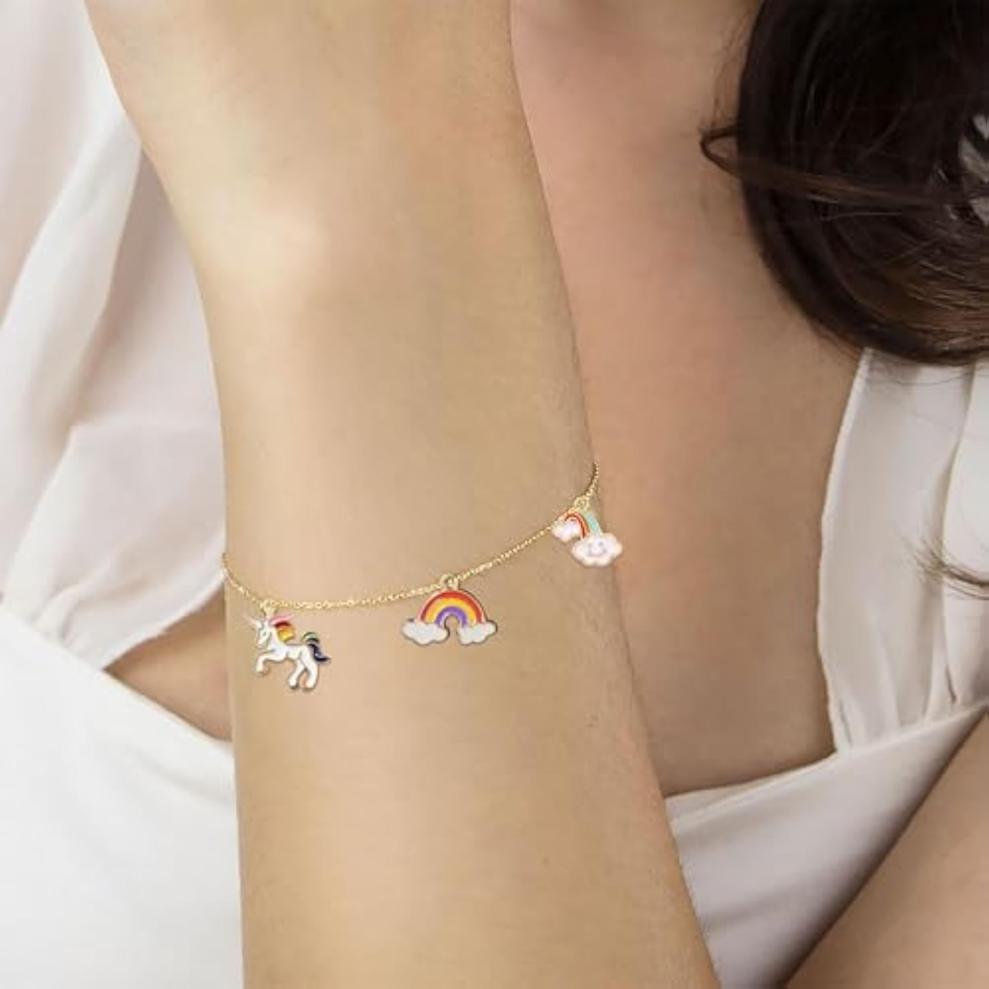 Unicorn & Rainbow Charms Set for Bracelet & Jewelry Making, 40 Pieces