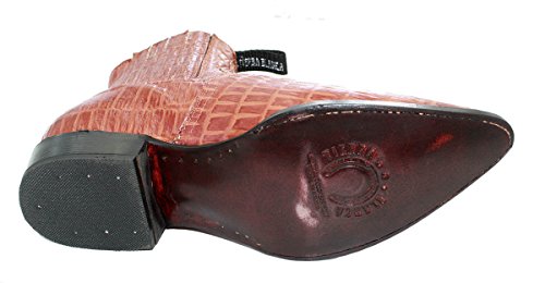 Men Genuine Cow Leather Crocodile Print Short Ankle Western j Toe Boots3